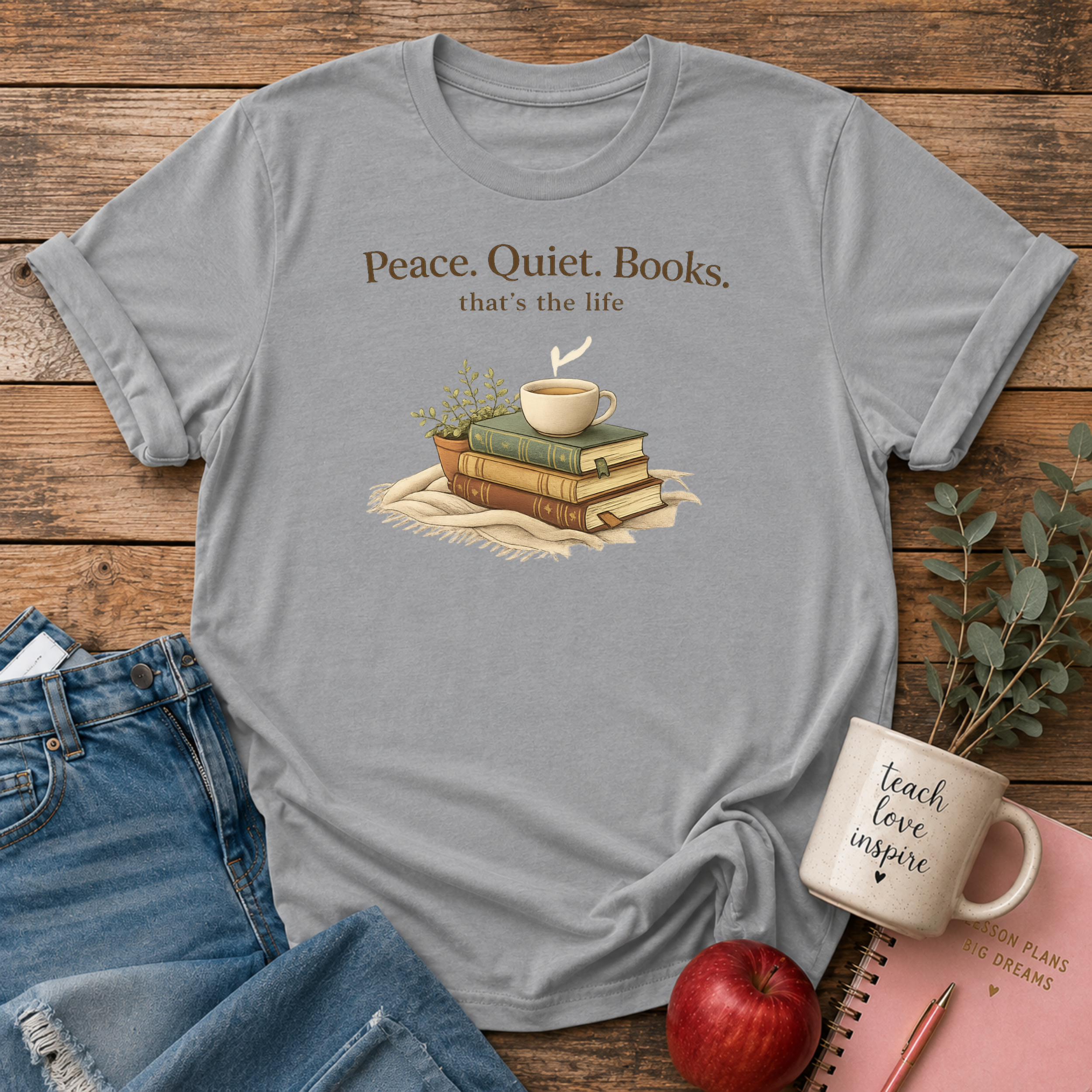 Peace Quiet Books T-shirt