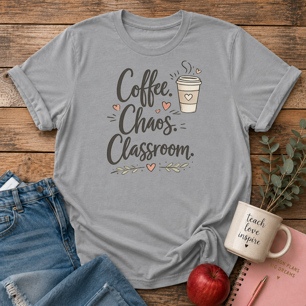 Coffee.Chaos.Classroom T-shirt