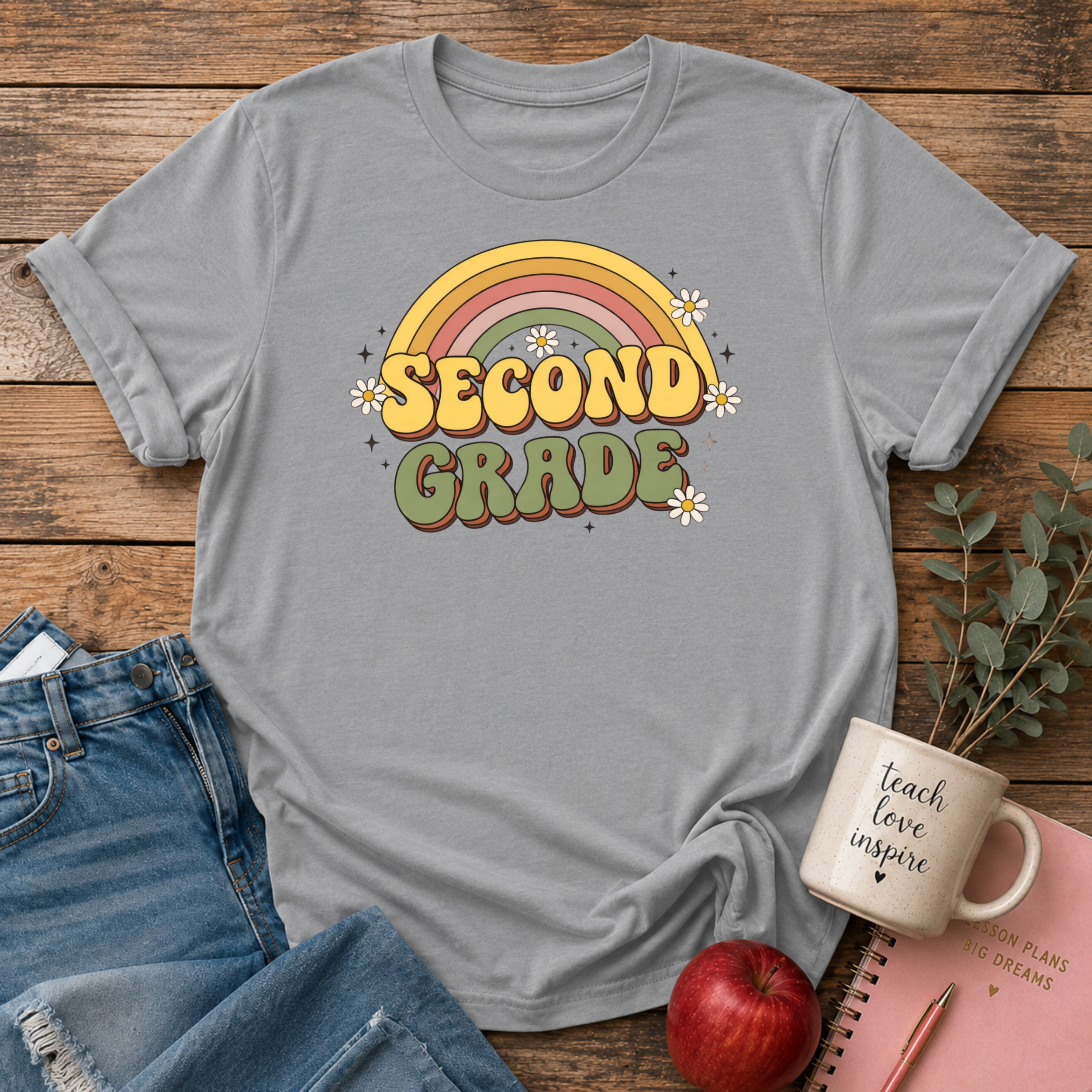 Second Grade Retro T-shirt