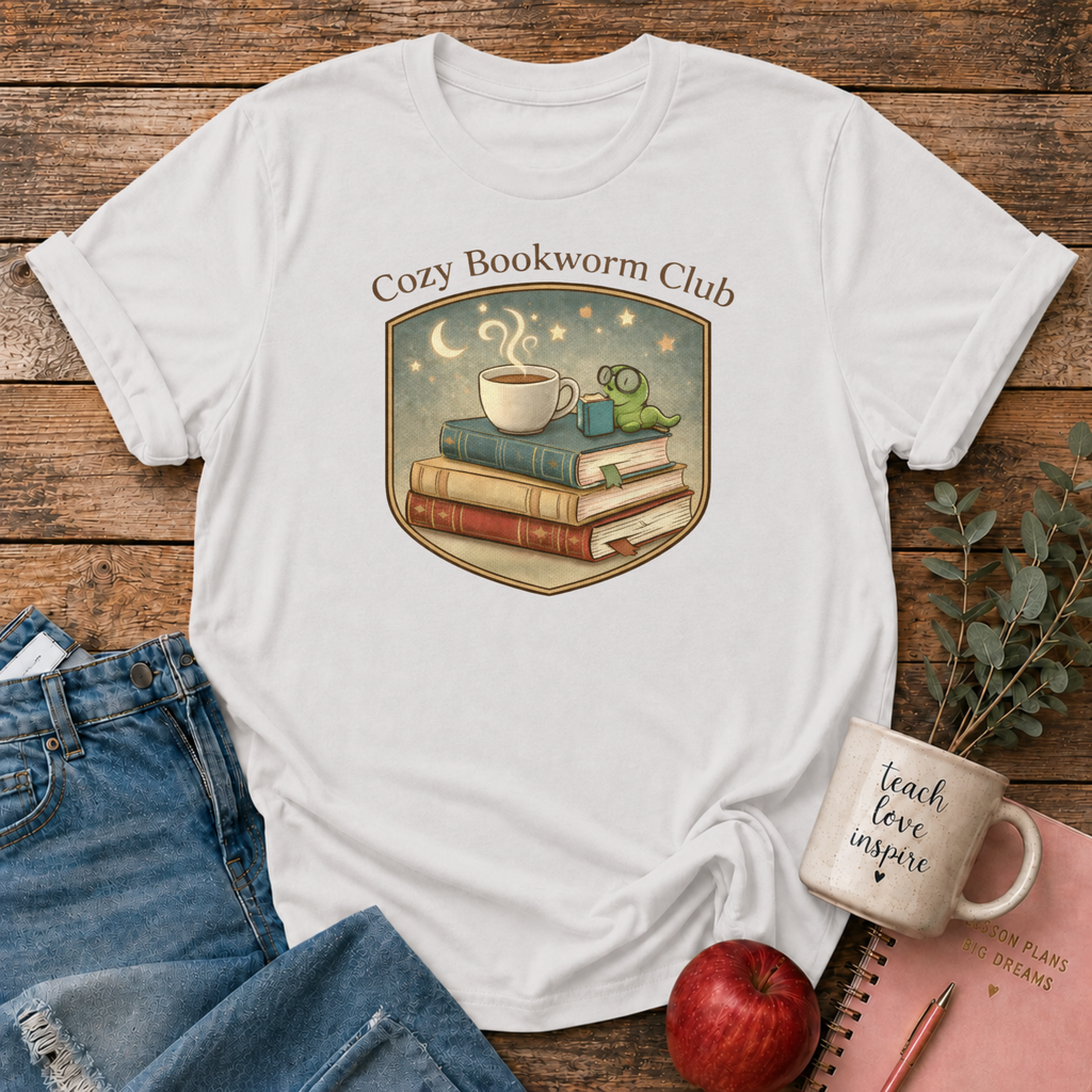 Cozy Bookworm Club T-shirt