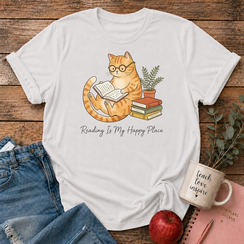 Reading is Happy Place T-shirt