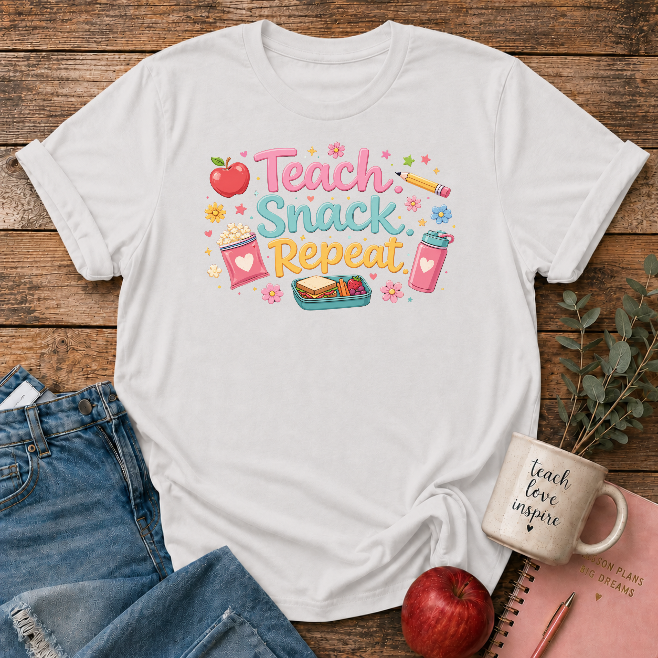 Teach Snack Repeat T-shirt