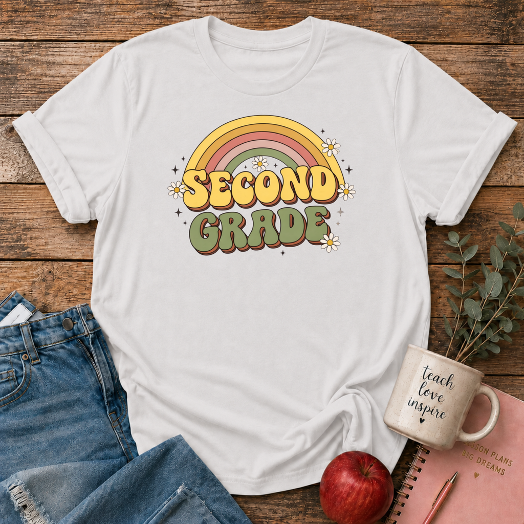Second Grade Retro T-shirt
